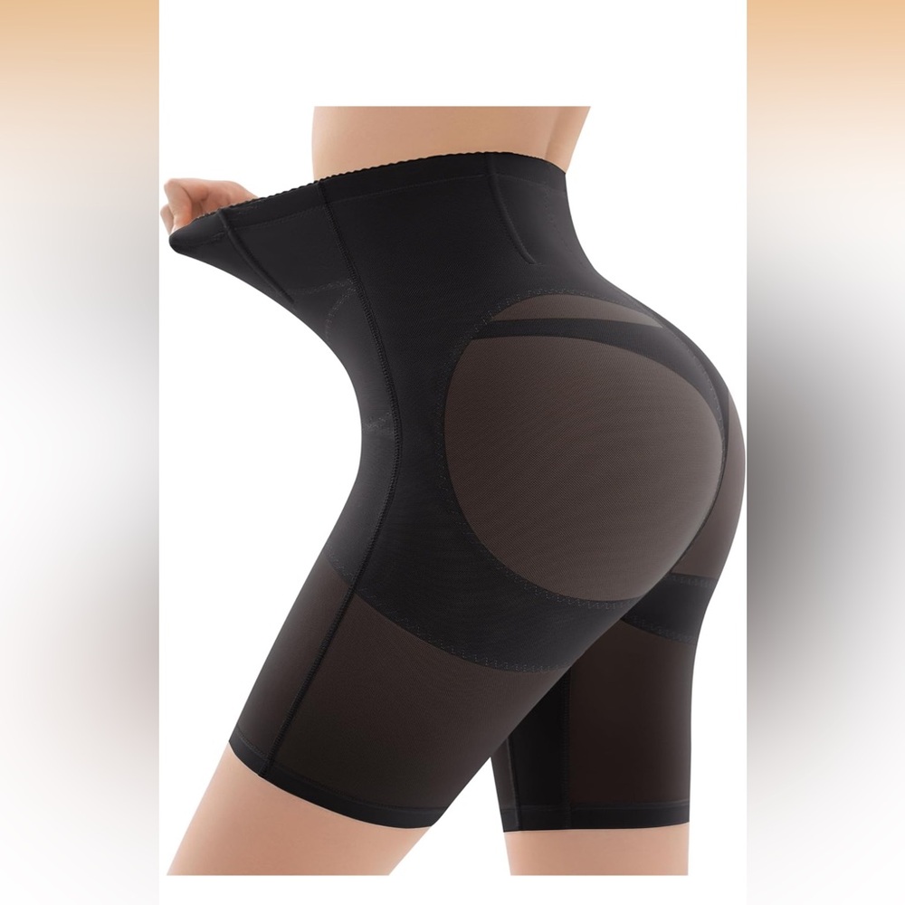 High-Waisted Black Shapewear Shorts